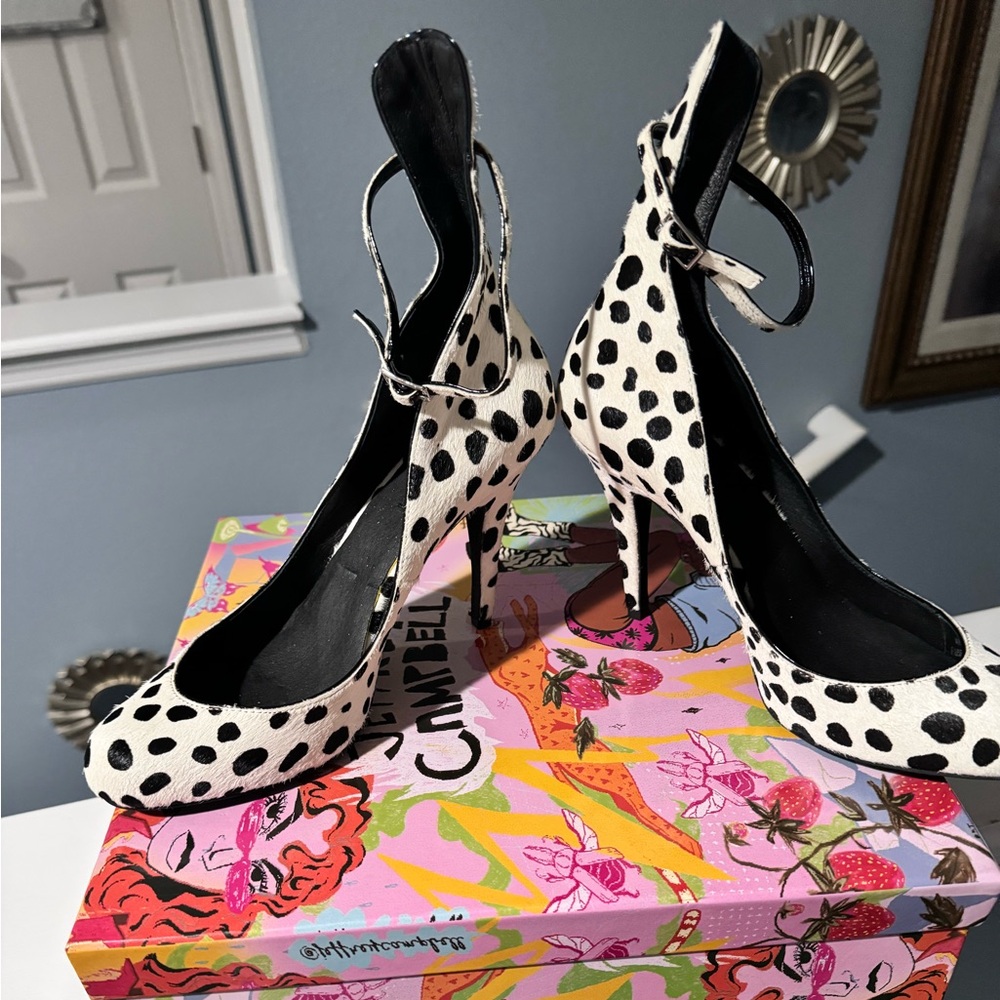 Jeffrey Campbell, Black Dalmation shoe.